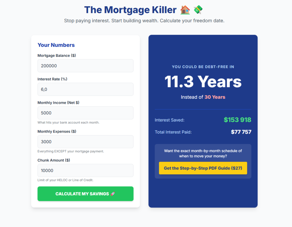 Mortgage HELOC Calculator