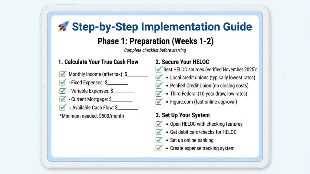 Complete checklist before starting Velocity Banking