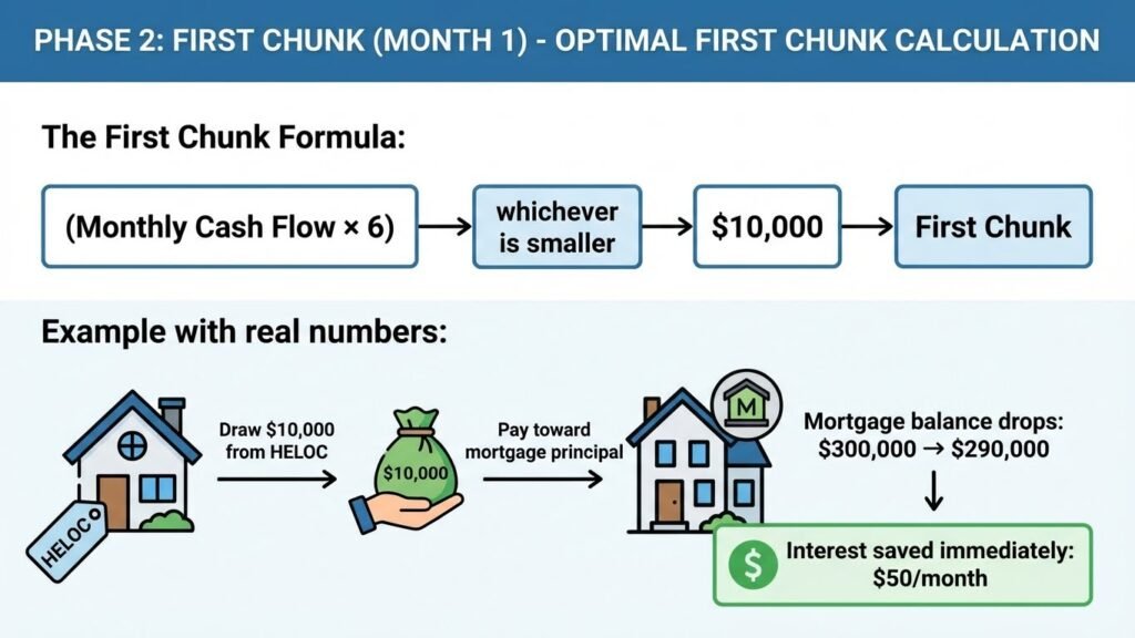 Optimal first chunk calculation